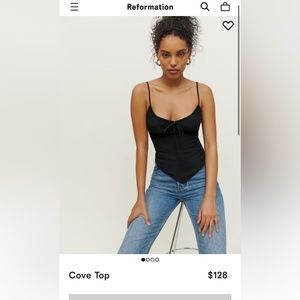 Reformation Cove top in Cream